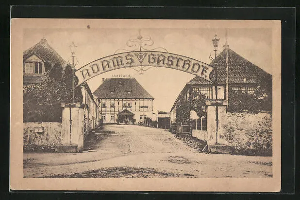 Alte Ansichtskarte von Moritzburg-Adams-Gasthof