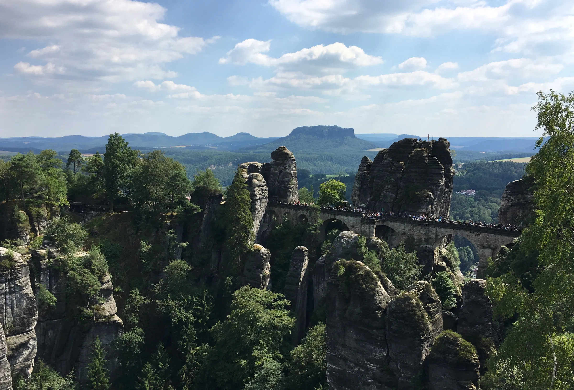 Die Basteibrücke  in der Sächsischen Schweiz