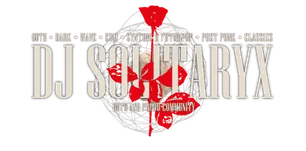 Logo von DJ SolitaryX mit roter Rose